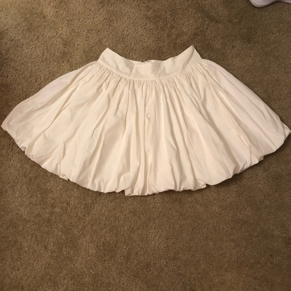 Cotton bubble mini skirt